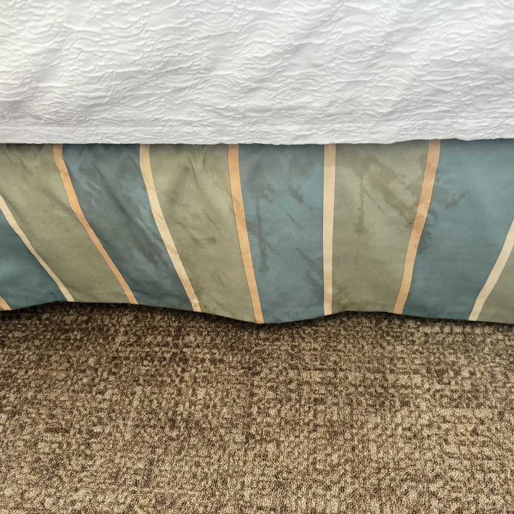 Nasty bed skirt.