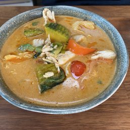 Pumpkin curry with chicken