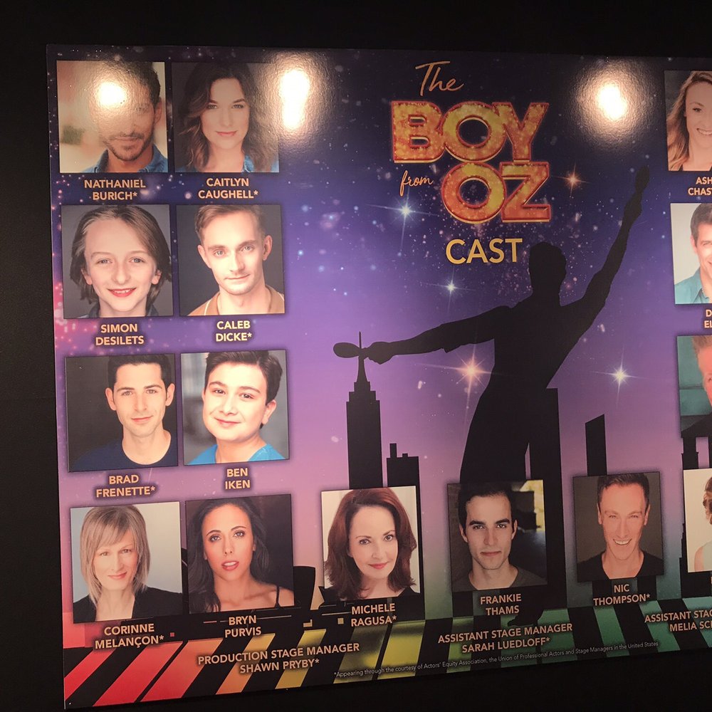 I loved this billboard of the actors.  While you waited in line you could get a close of view of their names etc