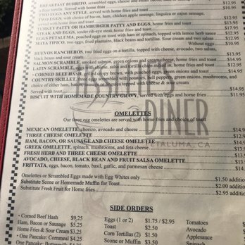 Hallie's Diner - Dinner menu - American Near Me - Petaluma, California