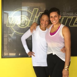 Voltage Indoor Cycling - The beautiful Ms. Laura Govan put in work today! :)