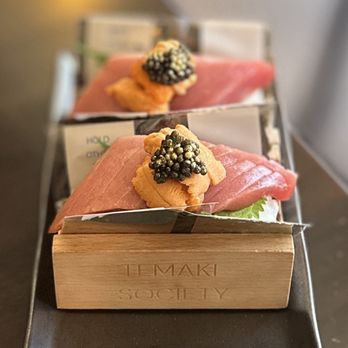Temaki Society - C.U.T. Hand Roll: Caviar, Uni, Tuna | $19/ea - Seafood Near Me - Los Angeles, California Temaki Society - C.U.T. Hand Roll: Caviar, Uni, Tuna | $19/ea - Seafood Near Me - Los Angeles, California
