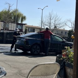 Hand wash exterior only. $25 with tires.