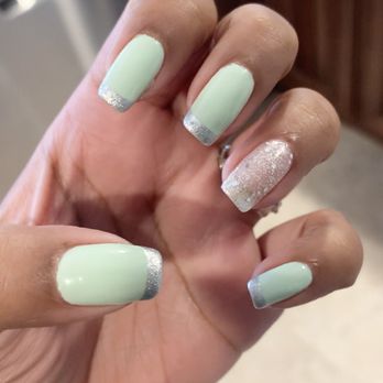 TJ Nails - Gel/shellac manicure with silver tips, thanks Nikki! - Nail Salons Near Me - Fremont, California TJ Nails - Gel/shellac manicure with silver tips, thanks Nikki! - Nail Salons Near Me - Fremont, California