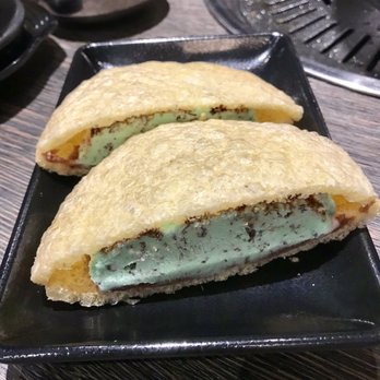 TK92 Korean BBQ - Ice cream sandwich for dessert! Outside is made of rice crackers - Korean Near Me - San Gabriel, California TK92 Korean BBQ - Ice cream sandwich for dessert! Outside is made of rice crackers - Korean Near Me - San Gabriel, California