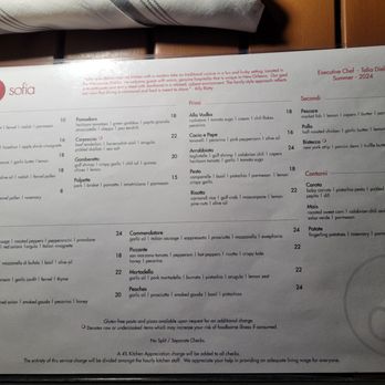 Sofia - Food menu - Italian Near Me - New Orleans, Louisiana