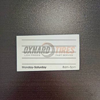 Oxnard Tires - Business card - Tires Near Me - Van Nuys, California Oxnard Tires - Business card - Tires Near Me - Van Nuys, California