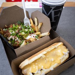 Chili Fries and Cheese Dog