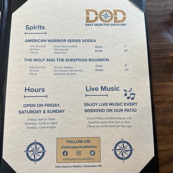 Daily Objective Distillery - Hours and info - Distilleries Near Me - Amsterdam, Missouri