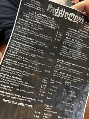 Menu photo 6 Paddington's Pump Toronto, ON