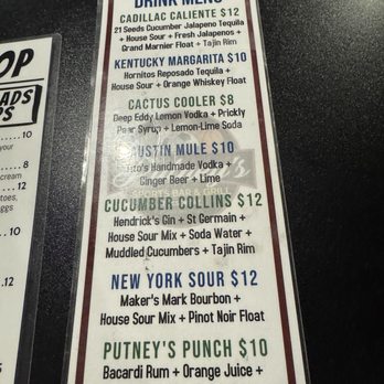 Putney's Pitstop Sports Bar and Grill - Special Drink Menu - Sports Bars Near Me - Tucson, Arizona Putney's Pitstop Sports Bar and Grill - Special Drink Menu - Sports Bars Near Me - Tucson, Arizona