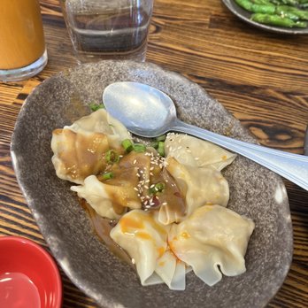 Dumpling Home - Pork Dumplings with Sesame Sauce and Red Chili Oil - Dim Sum Near Me - San Francisco, California Dumpling Home - Pork Dumplings with Sesame Sauce and Red Chili Oil - Dim Sum Near Me - San Francisco, California
