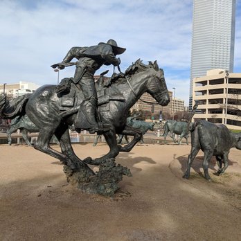 Pioneer Plaza Cattle Drive - Statue - cowboy, horse, and bull - Local Flavor Near Me - Dallas, Texas Pioneer Plaza Cattle Drive - Statue - cowboy, horse, and bull - Local Flavor Near Me - Dallas, Texas