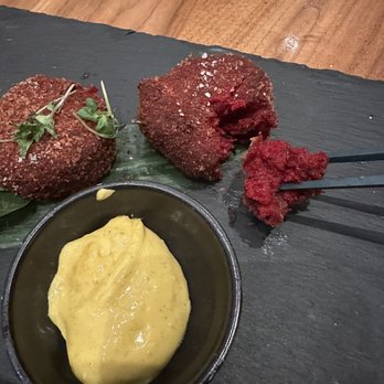 izanami - Beet & shiso croquettes - Tapas/Small Plates Near Me - Santa Fe, New Mexico