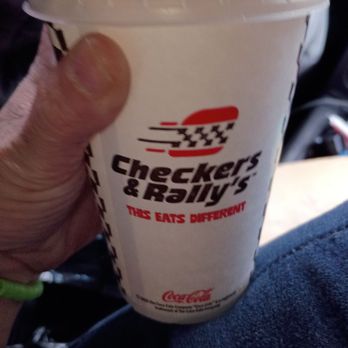 Rally's - Sapposte to be a large shake but it's def a small. - Burgers Near Me - Muncie, Indiana