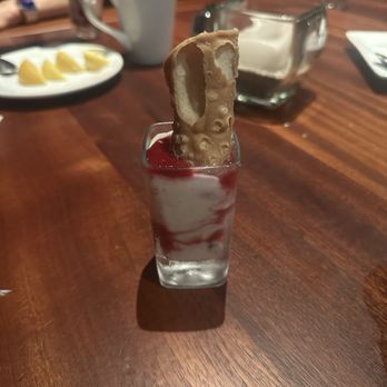 Seasons 52 - Raspberry Chocolate Chip Cannoli Mini - New American Near Me - Costa Mesa, California