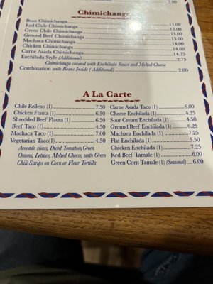 Menu photo 7 Micha's Tucson, AZ