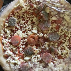 BJ's Wholesale Club - Green mold on their frozen pizzas. Thry offered me refund, but are not going to pull it off shelf to see if they all affected?!