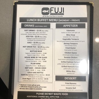 Fuji Sushi Buffet - Menu - Japanese Near Me - Concord, California Fuji Sushi Buffet - Menu - Japanese Near Me - Concord, California