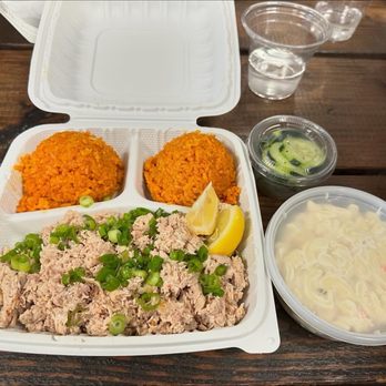 Chamorro Grill - Chicken Kelaguen and a side Macaroni Salad - Hawaiian Near Me - San Diego, California