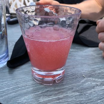 Crave - This is how the drink came, glass is small and wasn't even full....for $12.... - New American Near Me - Maple Grove, Minnesota