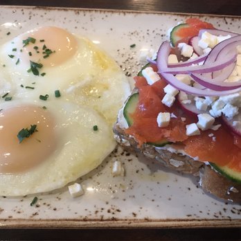 First Watch - Smoked salmon tzatziki toast - Breakfast & Brunch Near Me - Miami, Florida First Watch - Smoked salmon tzatziki toast - Breakfast & Brunch Near Me - Miami, Florida