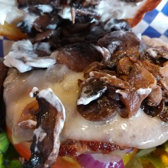 Daddio's Burger - Baby Bella goodness atop my burger - Burgers Near Me - Beaumont, Texas Daddio's Burger - Baby Bella goodness atop my burger - Burgers Near Me - Beaumont, Texas