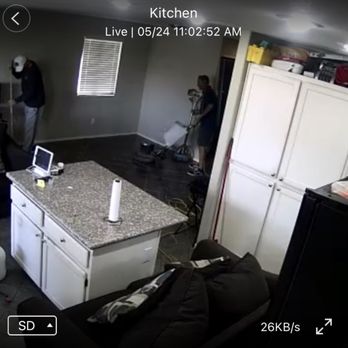 Steam Maxx - Checking on the guys with the security cameras. - Carpet Cleaning Near Me - Henderson, Nevada