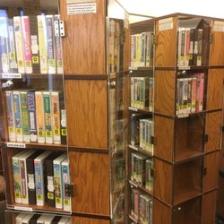 Library Pioneer Memorial - Pretty sizable VHS collection, considering that it's 2017 and DVDs came out in the 90s.