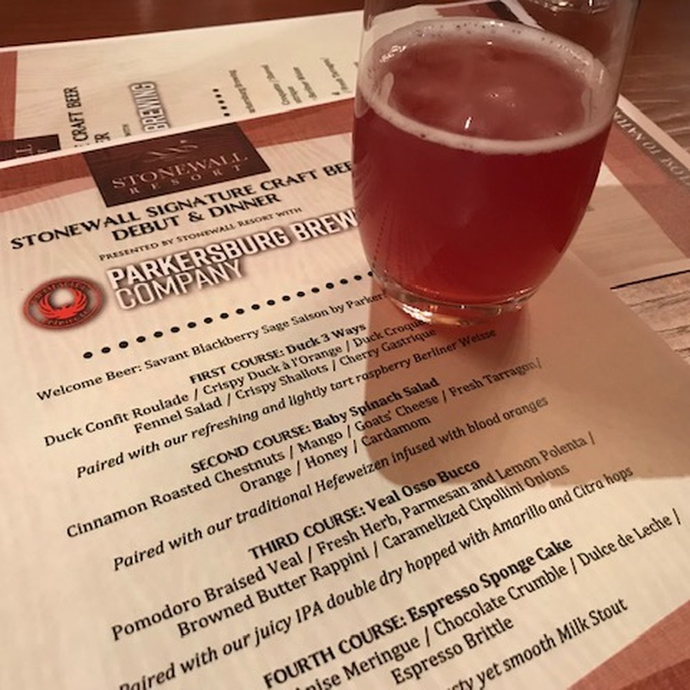 Stonewall Resort - Another beer and menu! - Hotels Near Me - Roanoke, West Virginia