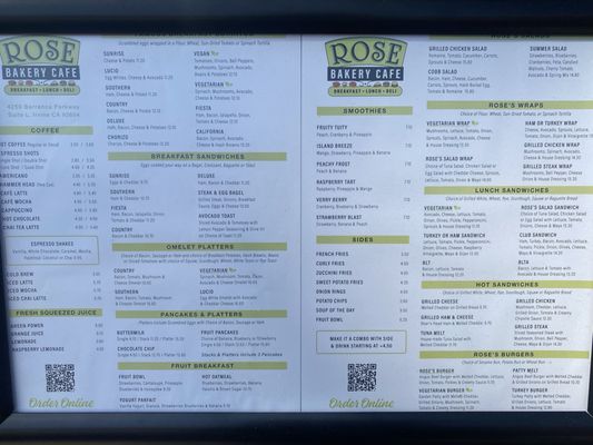 Menu photo 6 Rose Bakery Cafe Irvine, CA