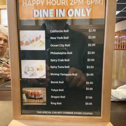 Lucky Star - Every Day Happy Hour Sushi Menu 2PM-6PM