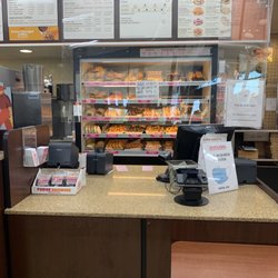Dunkin' - Order counter at the back of the gas station