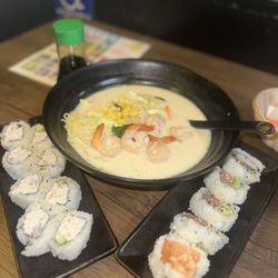 IPPA Sushi Ramen - 91. California Roll. 96. Salmon Roll Naruto Ramen Combo Coke Ramune(japanese soda)