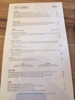Menu photo 6 Bos Taurus Bend, OR