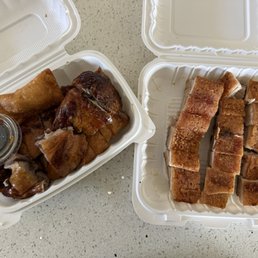 1/2lb Roast duck (comes w/one piece gau gee) and 1lb Roast pork 1/2lb Roast duck (comes w/one piece gau gee) and 1lb Roast pork