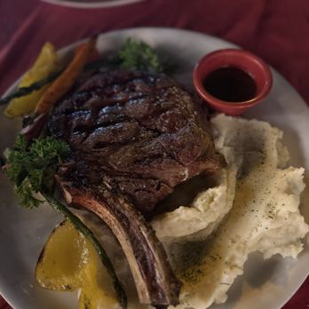 Tomatillos - Cowboy steak dinner special with mashed potatoes and grilled vegetables - Mexican Near Me - Cabo San Lucas, BCS Tomatillos - Cowboy steak dinner special with mashed potatoes and grilled vegetables - Mexican Near Me - Cabo San Lucas, BCS