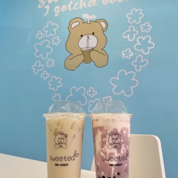 Sweetea - White Peach Oolong Milk Tea & Creamy Taro - Bubble Tea Near Me - Roseville, California