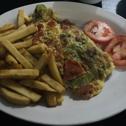 Bella Vista - Greek omelette, they ran out of home fries so I was given french fries.