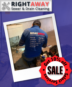 Slide of Right Away Sewer & Drain Cleaning
