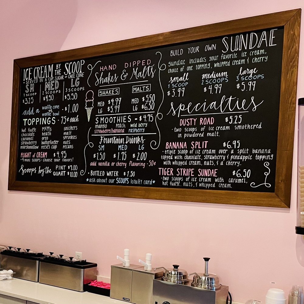 Scoops Ice Cream - Menu. - Ice Cream & Frozen Yogurt Near Me - Greencastle, Indiana Scoops Ice Cream - Menu. - Ice Cream & Frozen Yogurt Near Me - Greencastle, Indiana