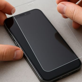 The Device Lab - iPhone tempered glass screen protector being installed - Electronics Repair Near Me - Thousand Oaks, California The Device Lab - iPhone tempered glass screen protector being installed - Electronics Repair Near Me - Thousand Oaks, California