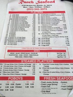 Menu photo 5 Ranch Seafood Mobile, AL