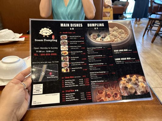 Menu photo 8 Steam Dumpling Katy, TX