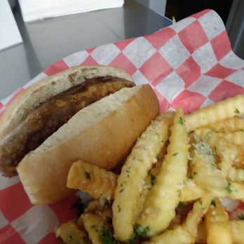 Guidon Brewing - Bratwurst and truffle fries - Beer Bar Near Me - Hendersonville, North Carolina