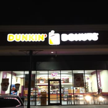 Dunkin' -  a dunkin donuts storefront at night - Donuts Near Me - Staten Island, New York