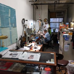 Georges at work in his workshop.