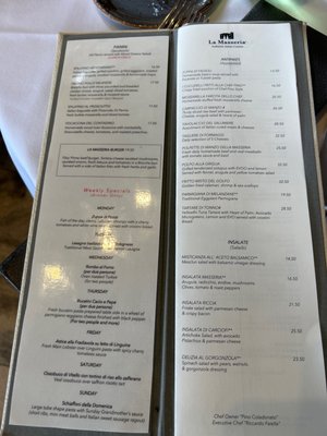 Menu photo 2 La Masseria Palm Beach Gardens, FL Menu photo 2 La Masseria Palm Beach Gardens, FL