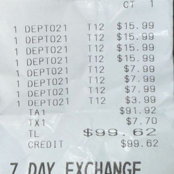World Famous $2 Shoe Store - Receipt for reference prices - Shoe Stores Near Me - Las Vegas, Nevada