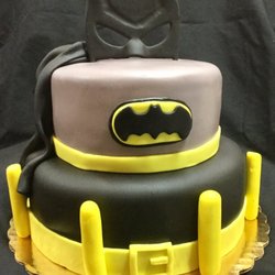 Sister Act Cake Boutique - Batman - White cake with raspberry filling